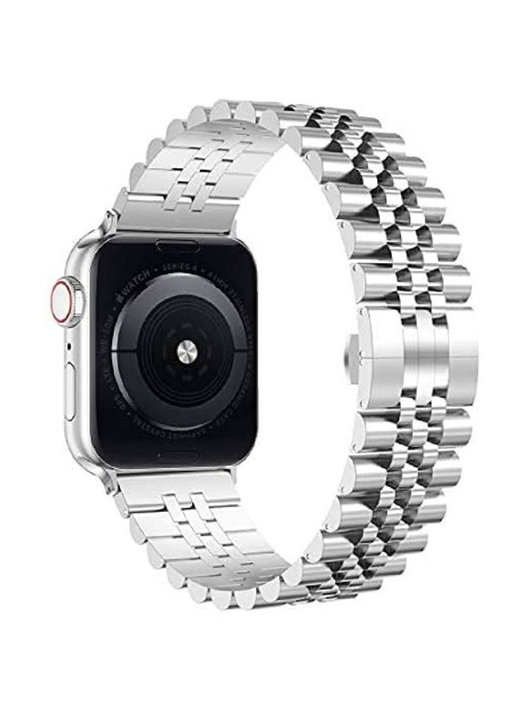 Gennext Stainless Steel Band for Apple Watch 49mm, Silver