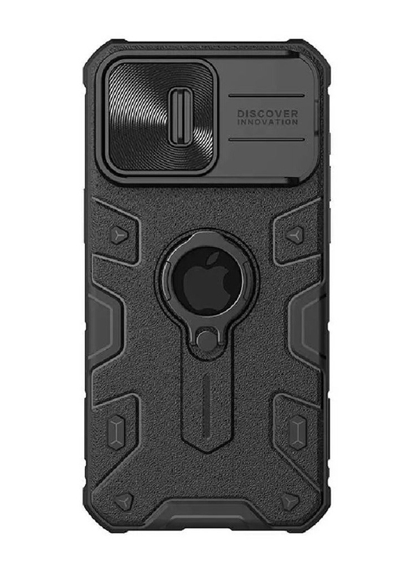 Gennext Apple iPhone 15 Pro 6.1 inch 2023 CamShield Armor Mobile Phone Case Cover with Logo Cutout, Black