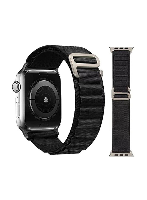 Zoomee Replacement Nylon Loop Band for Apple Watch Series 8/8 Ultra, Black