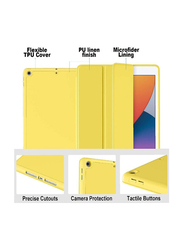 Gennext Apple iPad 9th/8th/7th Generation (2021/2020/2019) 10.2-Inch Mobile Phone Flip Case Cover with Pencil Holder, Yellow