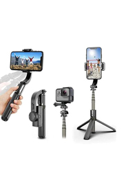 Gennext Selfie Stick Gimbal Stabilizer 360° Rotation Tripod with Wireless Remote Portable Phone Holder Auto Balance 1-Axis Gimbal for Smartphones/Vlog & Video Recording, Black