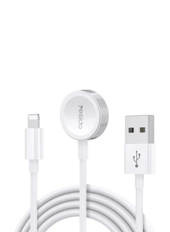 Yesido 2 In 1 Charging Cable, USB Male to Multiple Types for Apple Device, White