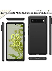 Gennext Google Pixel 6 Soft Silicon TPU Back Cover Flexible Slim fit Smooth Shock Proof Fingerprint Resistant Mobile Phone Case Cover, Black
