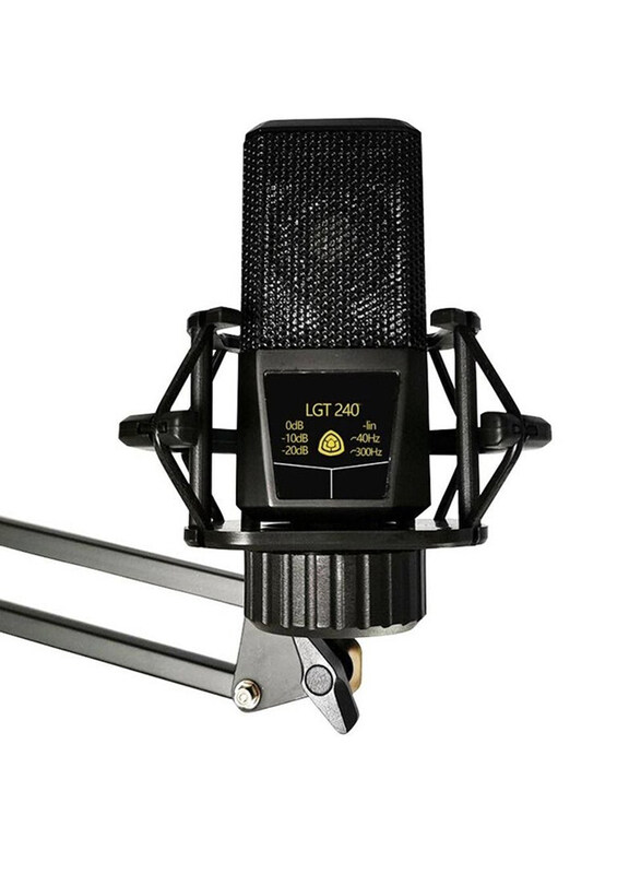 

Generic Gennext LGT240 Condenser Studio Cardioid Directional Audio Recording Mic, Black