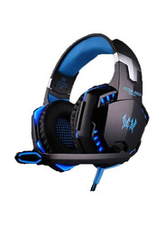 Gennext G2000 Surround Stereo Gaming Headphones with Noise Isolating Mic for PS4 Nintendo Switch PC Mac Gaming, Blue