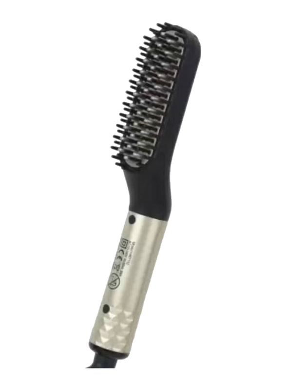 Gennext Multi-Function Hair Straightening Brush for Men, HR7110, Black/Silver