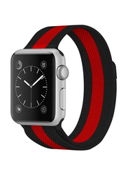Zoomee Replacement Band for Apple Watch Series 1/2/3 38mm, Black/Red