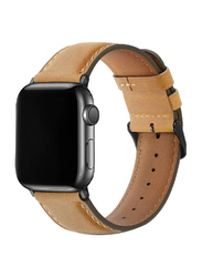 Gennext Replacement Genuine Leather Band for Apple Watch Series 8/7/SE/6/5/4/3/2/1 Ultra Watch 49mm/Ultra Watch 2/45mm/44mm/42mm, Brown