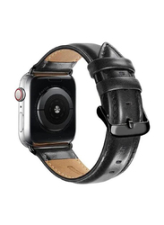 Gennext Replacement Genuine Leather Strap for Apple Watch Series 8 & Ultra 49mm, Black