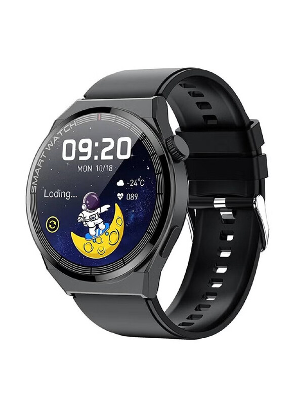 HD Screen Men Women Smartwatch, Wireless Charging Dial Call Fitness Bluetooth Calling IP67 Waterproof, Black