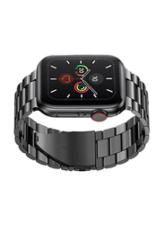 Gennext Stainless Steel Band for Apple Watch 49mm/42mm/44mm/45mm, Black