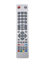 Gennext Remote Control for Sharp Aquos UHD 4K Freeview 3D HD Smart TV with Netflix Youtube NET+ Buttons LC-24DHG6001K LC-32HG5141K LC-40FG5242E LC-43FG5242E, Grey