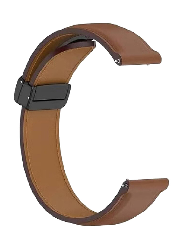 Gennext Replacement Folding Buckle Magnetic Strap for Huawei Watch GT2 Pro/GT4 46mm/Watch 4 Pro/Watch 4/Watch Ultimate/GT3 46mm/Watch 3/Watch 3 Pro/GT3 Pro/GT/GT 2, Brown