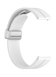 Replacement Quick Release Soft Sport Wristband Magnetic Clasp Strap for Huawei Watch Buds/Huawei Watch GT 4, White