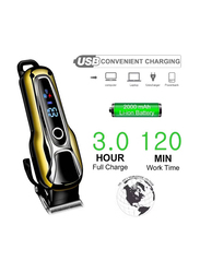 Gennext Professional USB Rechargeable Cordless Beard Hair Trimmer Grooming Kit with Hair Clipper & LED Display, Black/Gold