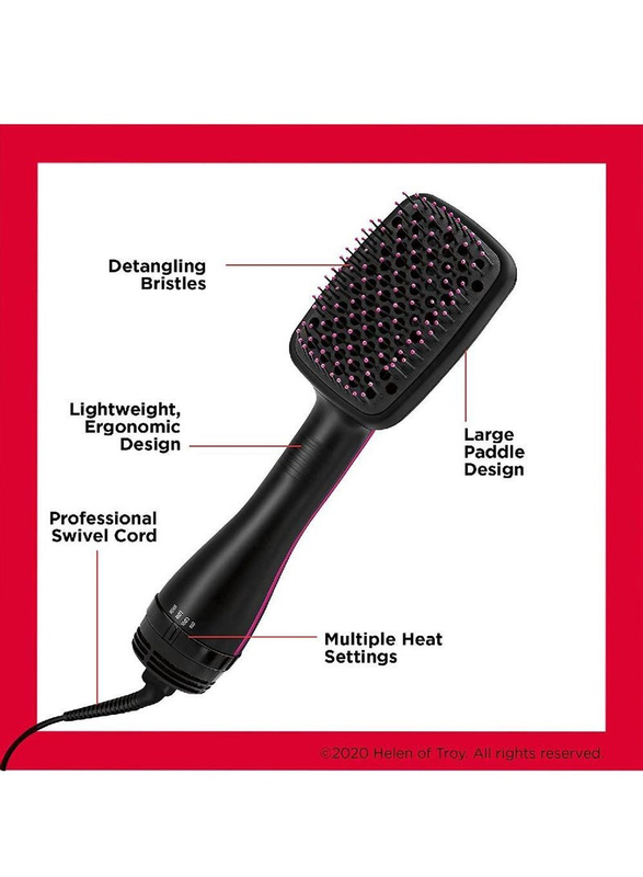 Gennext One-Step Hair Dryer and Styler Detangle, Dry & Smooth Hair, Black