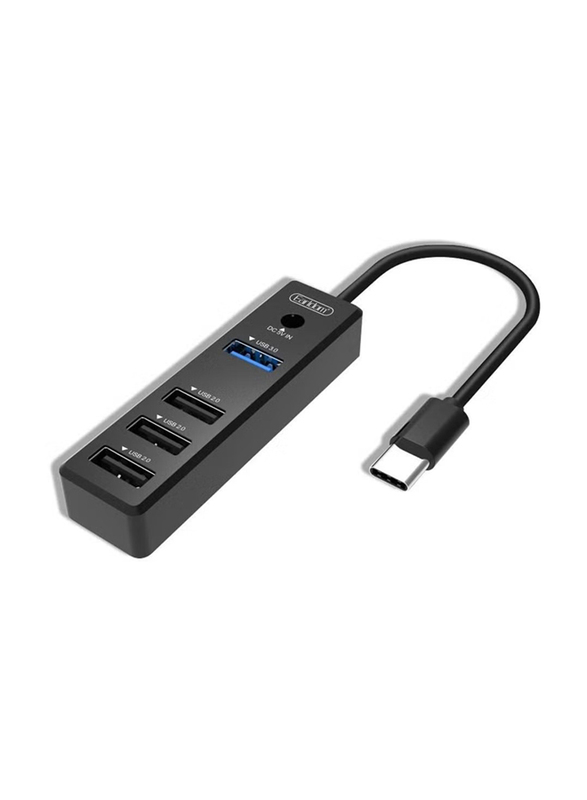 

Universal Earldom 4 in 1 USB C HUB Plug and Play Earldom, ET-HUB08, Black