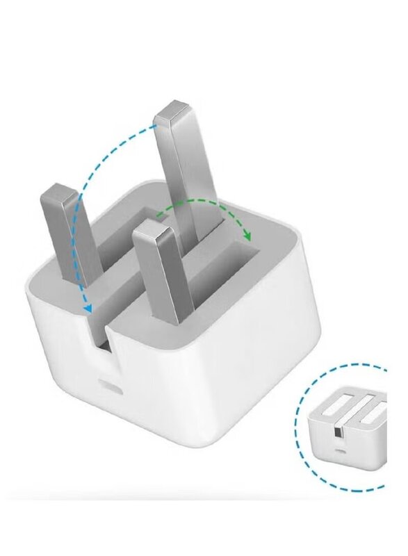 Gennext Fast Charging Wall 20W Adapter for Apple iPhone 13 Pro Max/12 Pro Max/11PRO /iPad, White