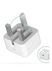 Gennext Fast Charging Wall 20W Adapter for Apple iPhone 13 Pro Max/12 Pro Max/11PRO /iPad, White