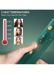 Gennext Professional Electric Hair Straightener Brush Heated Comb & Curly Styling Tools, Green