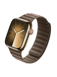 Gennext Nylon Link Magnetic Band for Apple Watch Series Ultra 2/9/8 Ultra/8/7/6/5/4/3/SE 45mm/44mm/42mm, Brown