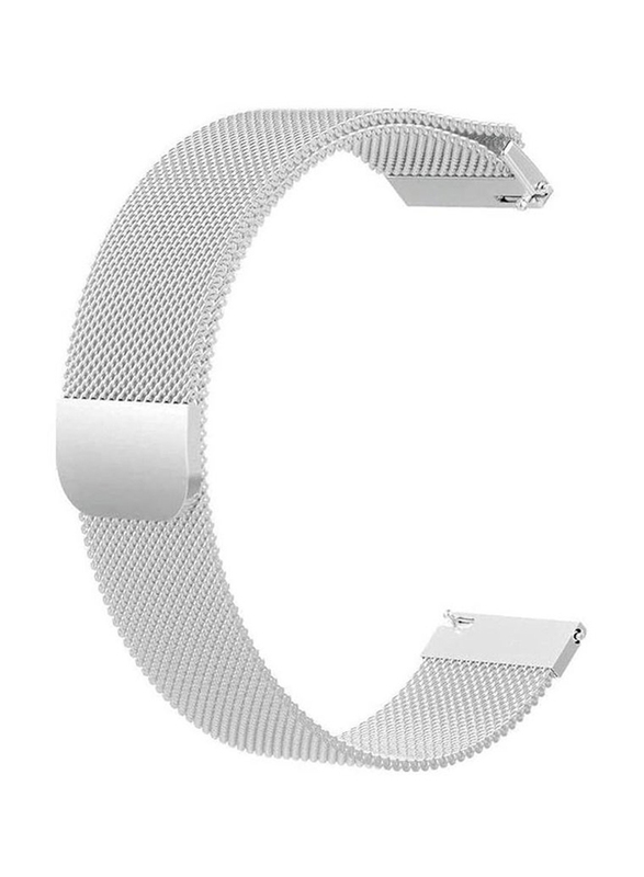 Gennext Loop Stainless Steel Smartwatch Strap Band for Samsung Galaxy Watch 46mm, Silver