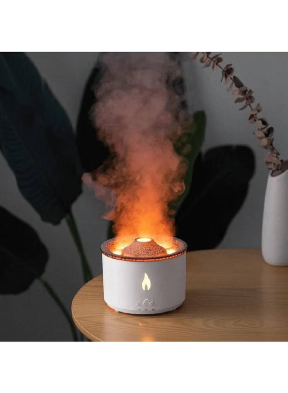 Flame Aroma Diffuser Night Light Humidifier, White