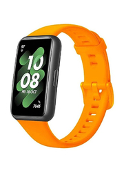 Gennext Replacement Silicone Band Adjustable Waterproof Smartwatch Buckle Strap for Huawei Band 6, Orange