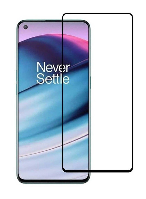 OnePlus Nord CE 5G 9H Scratch Resistant Tempered Glass Shock Absorption Screen Protector, Black/Clear