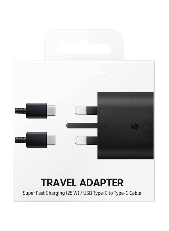 Gennext 25W Power Adapter with USB Type-C for Samsung, Black