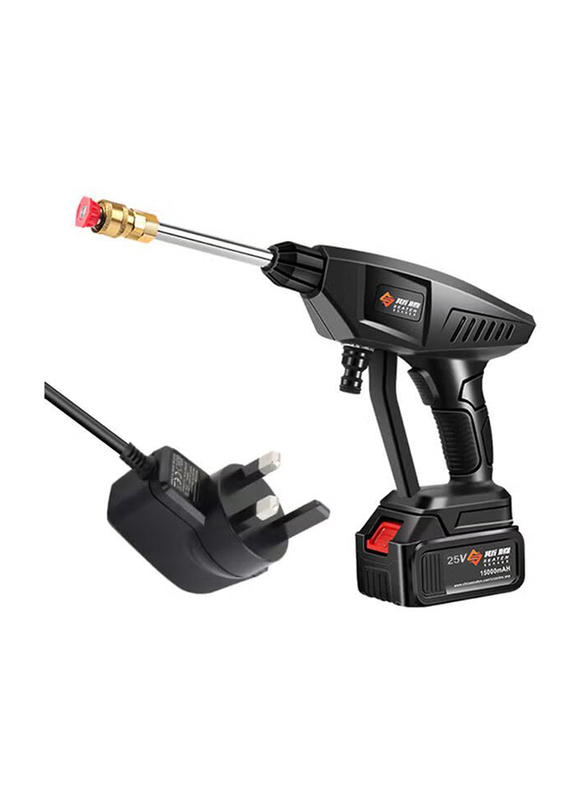 Household Cordless High Pressure Car Wash Tool with Charger, Black