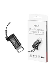 Yesido One Size Lightning Connector Adapter, Micro Usb to Lightning for Apple Devices, Black