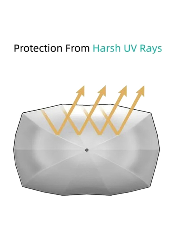 Zoomee UV Protection Car Umbrella Sunshade, Black