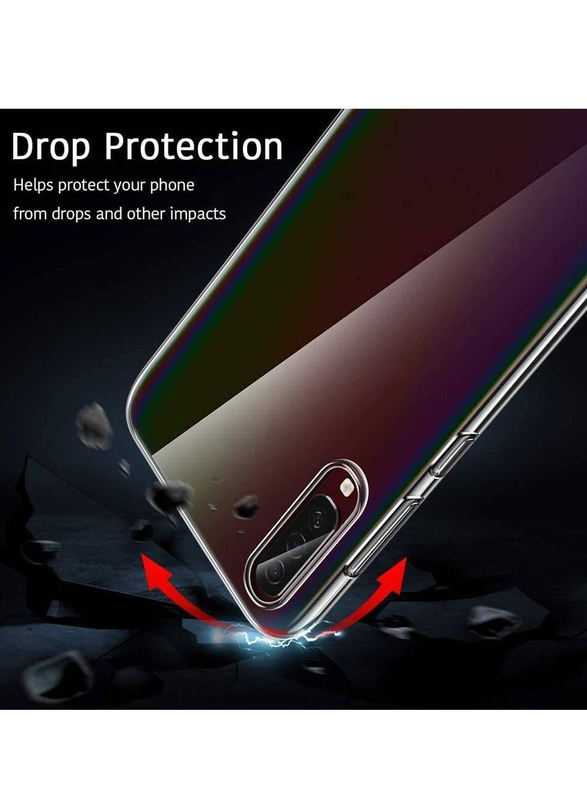 Gennext Samsung Galaxy A30S Soft Silicone Shockproof Anti-Scratch Protective Mobile Phone Back Case Cover, Clear