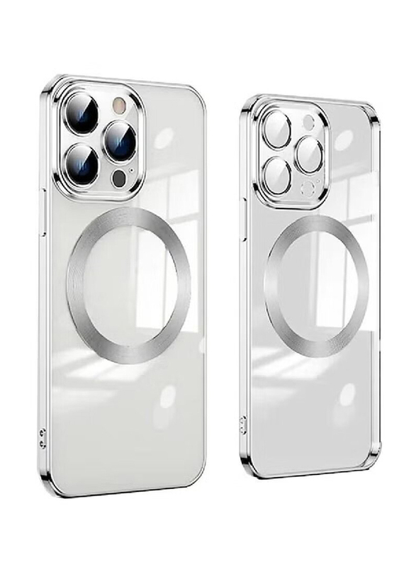 Apple iPhone 13 Pro Max Protective Shockproof Anti-Fall Luxury Plating Mobile Phone Case Cover, Silver