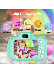 Gennext Shockproof Kids Cameras Camcorder with Soft Silicone Shell for Ages 4-8 Year, Teal