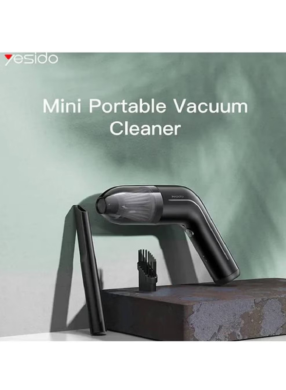 Yesido Portable Cordless Handheld Vacuum Cleaner, 6000PA Strong Suction, 60W, Black