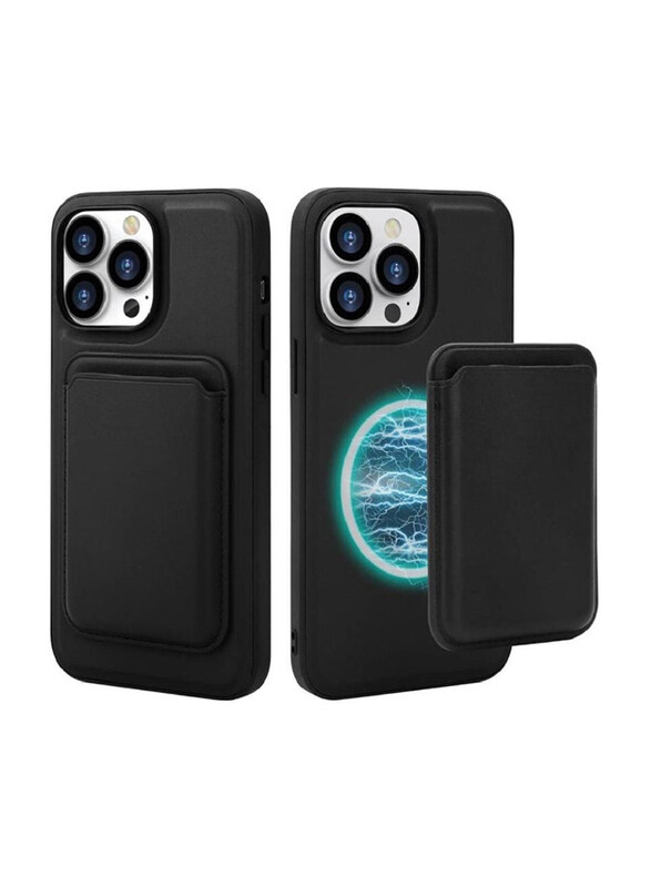 

Zoomee Apple iPhone 13 Pro Max Magnetic Detachable Card Holder Shockproof Protective Mobile Case Cover, Black