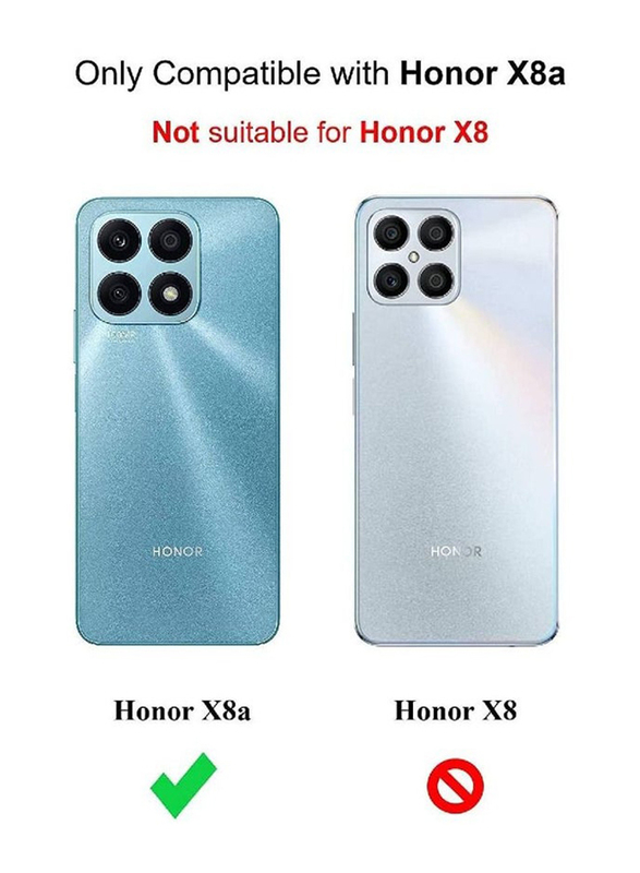 Huawei Honor X8a Soft TPU Protective Shock Absorbent Reinforced Mobile Phone Case Cover, Clear