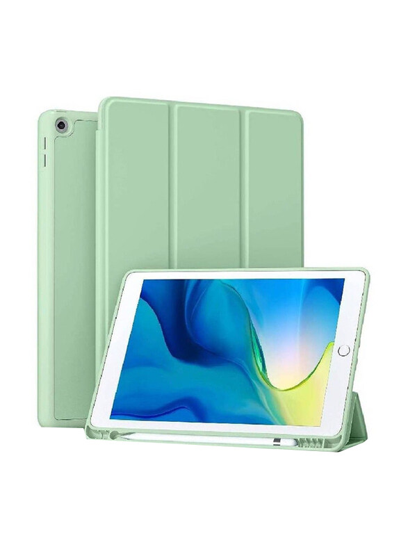 

Gennext Apple iPad 10.2-inch 8th Gen 2020 Smart Folio Soft TPU Protective Case Cover with Apple Pencil Holder & Auto Sleep/Wake, Matcha Green