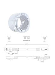 Gennext 5-Meters Full Copper CAT6 Gigabit Ethernet Cable, Cat6 Gigabit Ethernet Adapter to Ethernet for Networking Devices, White