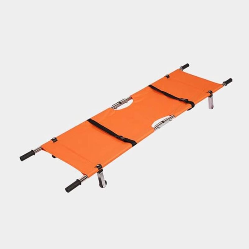 Foldable Stretcher with Wheels Orange