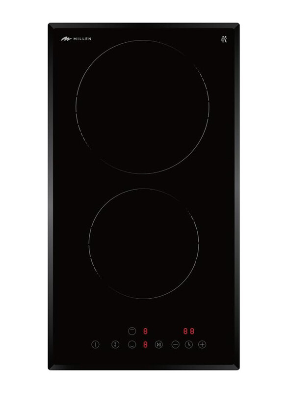 

Millen 30cm 2-Burner Premium Built-In Electric Hob, 3000W, MEH 301 BL, Black