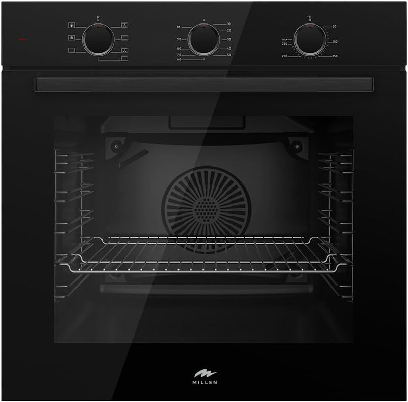 

MILLEN Built In Electric Oven 7 Cooking Modes, 78L - 3 Year Warranty, SCHOTT Inner Glass, MEO 6001 BB