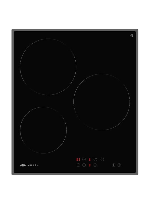 

Millen 45cm 3-Burner Built-In Electric Hob, 4800W, MEH 451 BL, Black