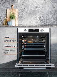 MILLEN Built In Electric Oven, 10 Cooking Modes, 81L - 3 Years Warranty, SCHOTT Inner Glass, MEO 6005 WH