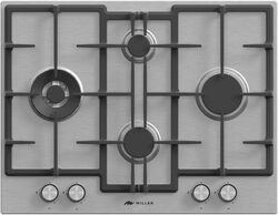 MILLEN MGH 6501 IX 65 cm Built-in 4 Burners Gas Hob - Stainless-Steel Finish, 9700 Watts, Mechanical and Electric Ignition Control, 3 Year Warranty