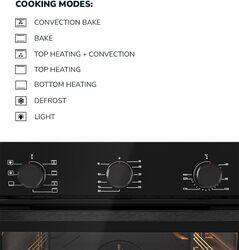 MILLEN Built In Electric Oven 7 Cooking Modes, 78L - 3 Year Warranty, SCHOTT Inner Glass, MEO 6001 BB