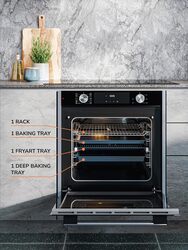 MILLEN Built In Electric Oven, 10 Cooking Modes, 81L - 3 Years Warranty, SCHOTT Inner Glass, MEO 6005 BL