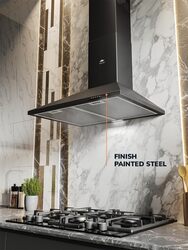 MILLEN 60cm Black Chimney Range Hood - MKH 604 BL, 3 Years Warranty